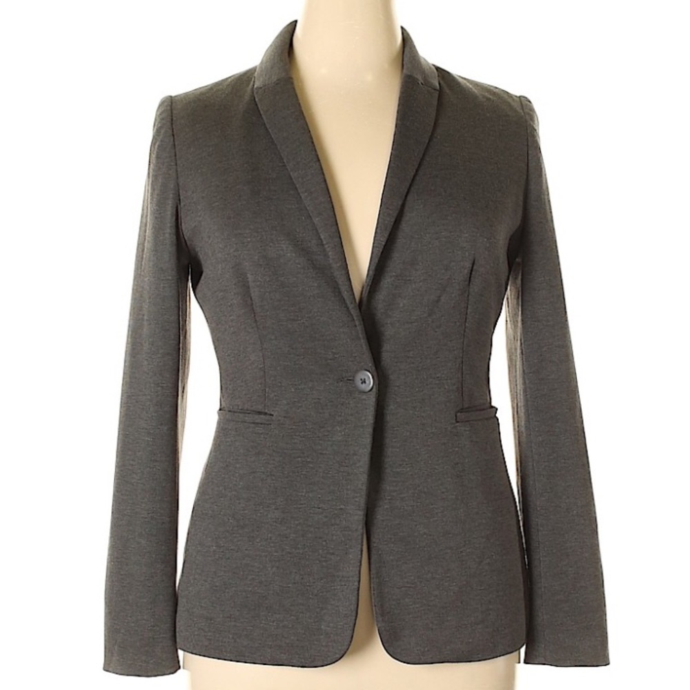 Gray Blazer Jacket Women's Business Casual